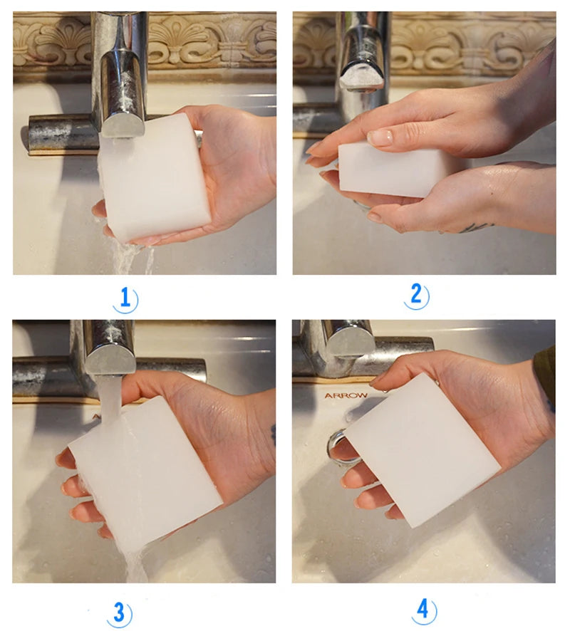 10/20/50/100Pcs Melamine Sponge Magic Sponge Eraser Eraser Cleaner Cleaning Sponges for Kitchen Bathroom Cleaning Tools 10*6*2cm