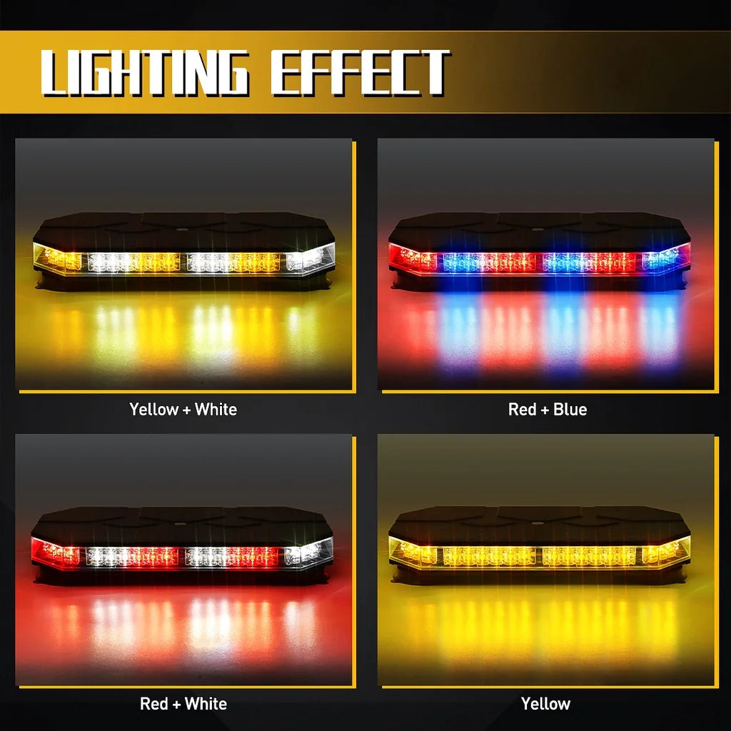 42 LED Car Roof Top Strobe Lights Emergency Warning Safety Beacon Magnetic Mount For Truck Ambulance Snow Plow police lights bli