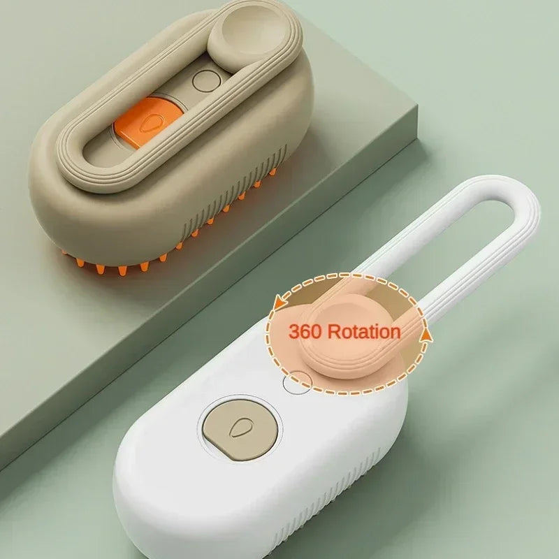 3-in-1 Massage Dog Steamy Brush Hair Removal