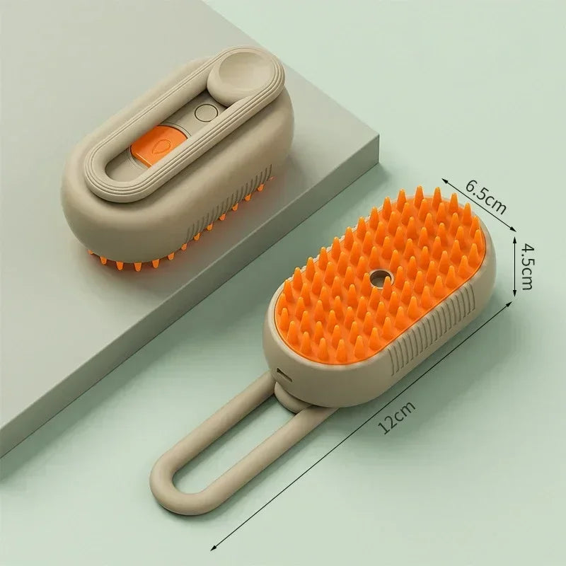 3-in-1 Massage Dog Steamy Brush Hair Removal
