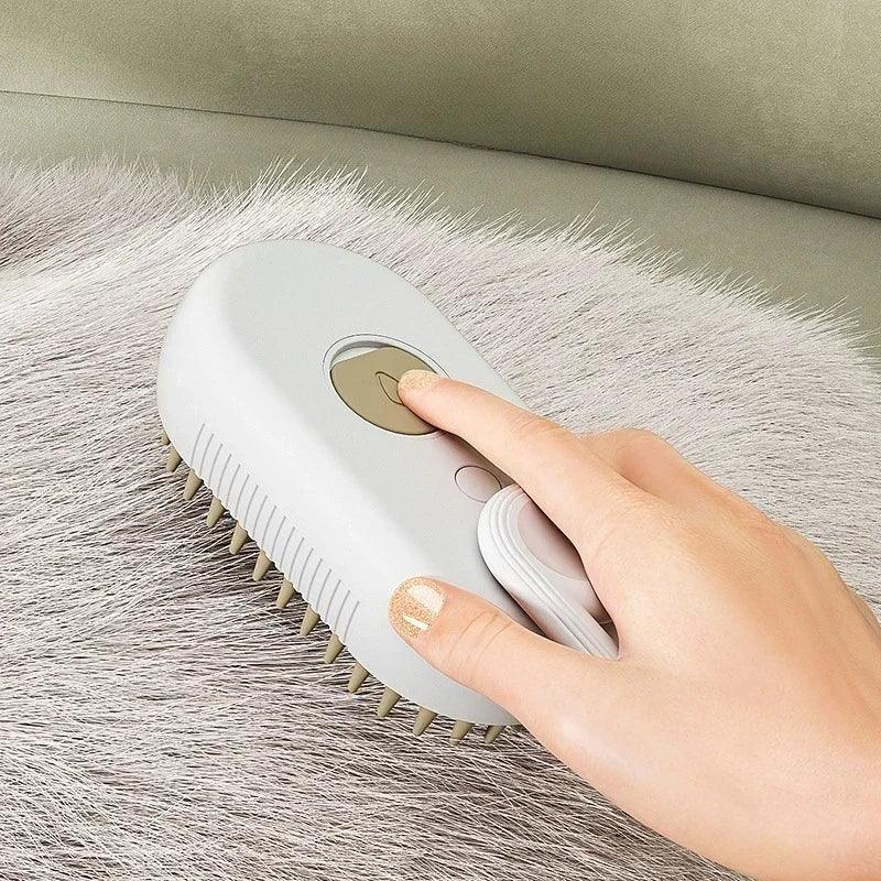 3-in-1 Massage Dog Steamy Brush Hair Removal