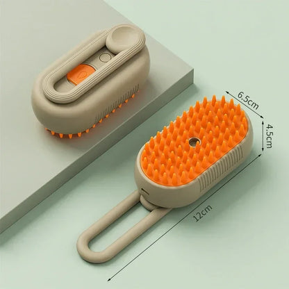 3-in-1 Massage Dog Steamy Brush Hair Removal