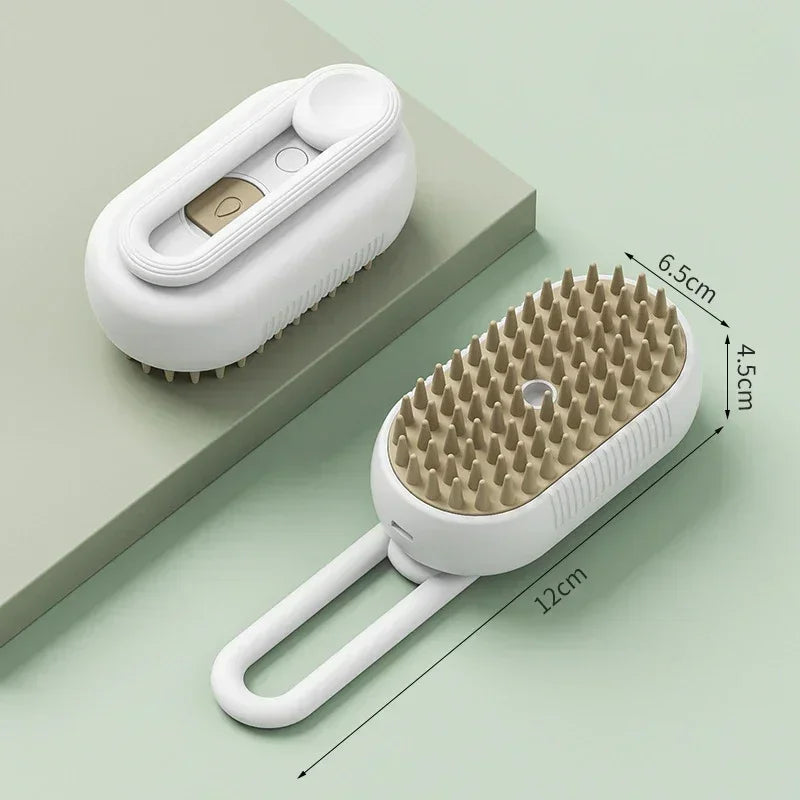 3-in-1 Massage Dog Steamy Brush Hair Removal