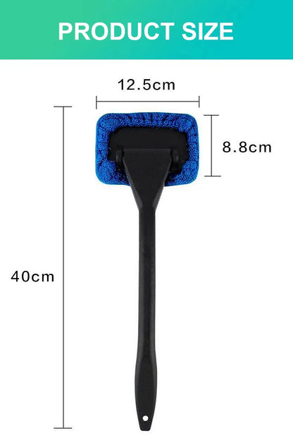Car Window Cleaner Brush Kit Windshield Cleaning Wash Tool Inside Interior Auto Glass Wiper with Long Handle Car Accessories
