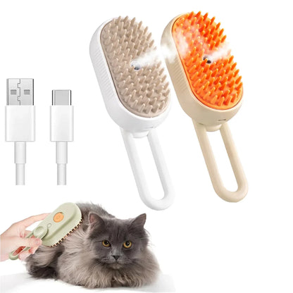3-in-1 Massage Dog Steamy Brush Hair Removal