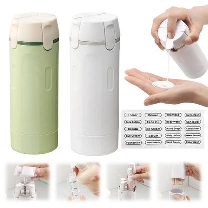 4-in-1 Travel Dispenser Portable Leak-proof Travel Bottle, Minimalist With Labels, Travel Dispenser Bottle, Toiletry Container