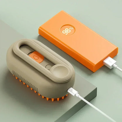 3-in-1 Massage Dog Steamy Brush Hair Removal