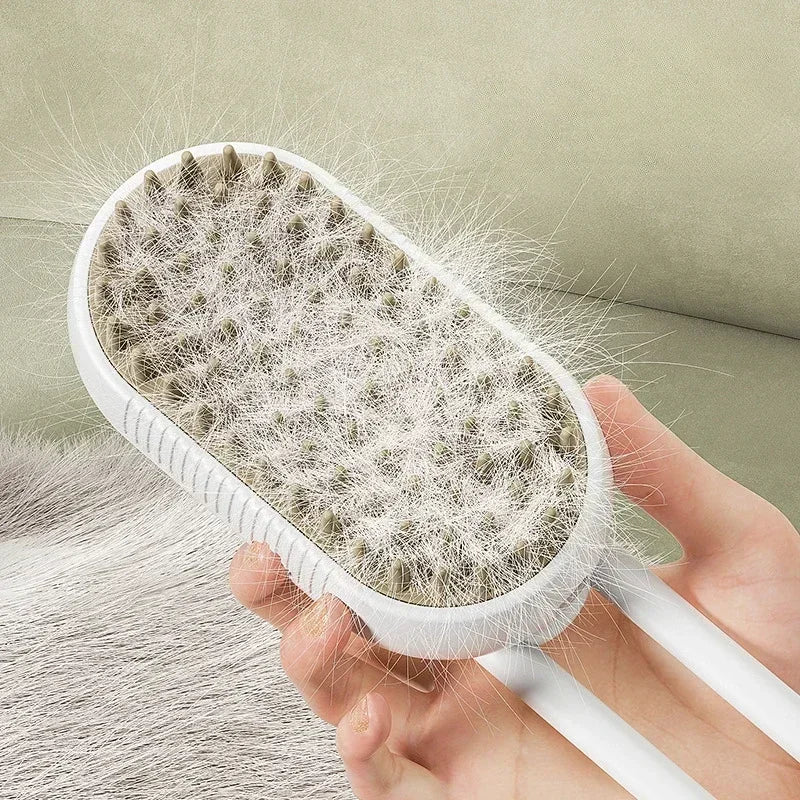 3-in-1 Massage Dog Steamy Brush Hair Removal