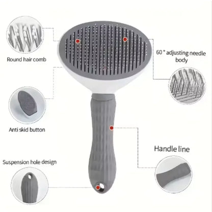 Dog Comb Pet Hair Removal Brush Cats and Dogs Special Comb Beauty Massage Self-cleaning Needle Comb Pet Supplies