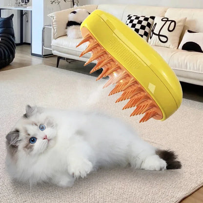 3-in-1 Massage Dog Steamy Brush Hair Removal